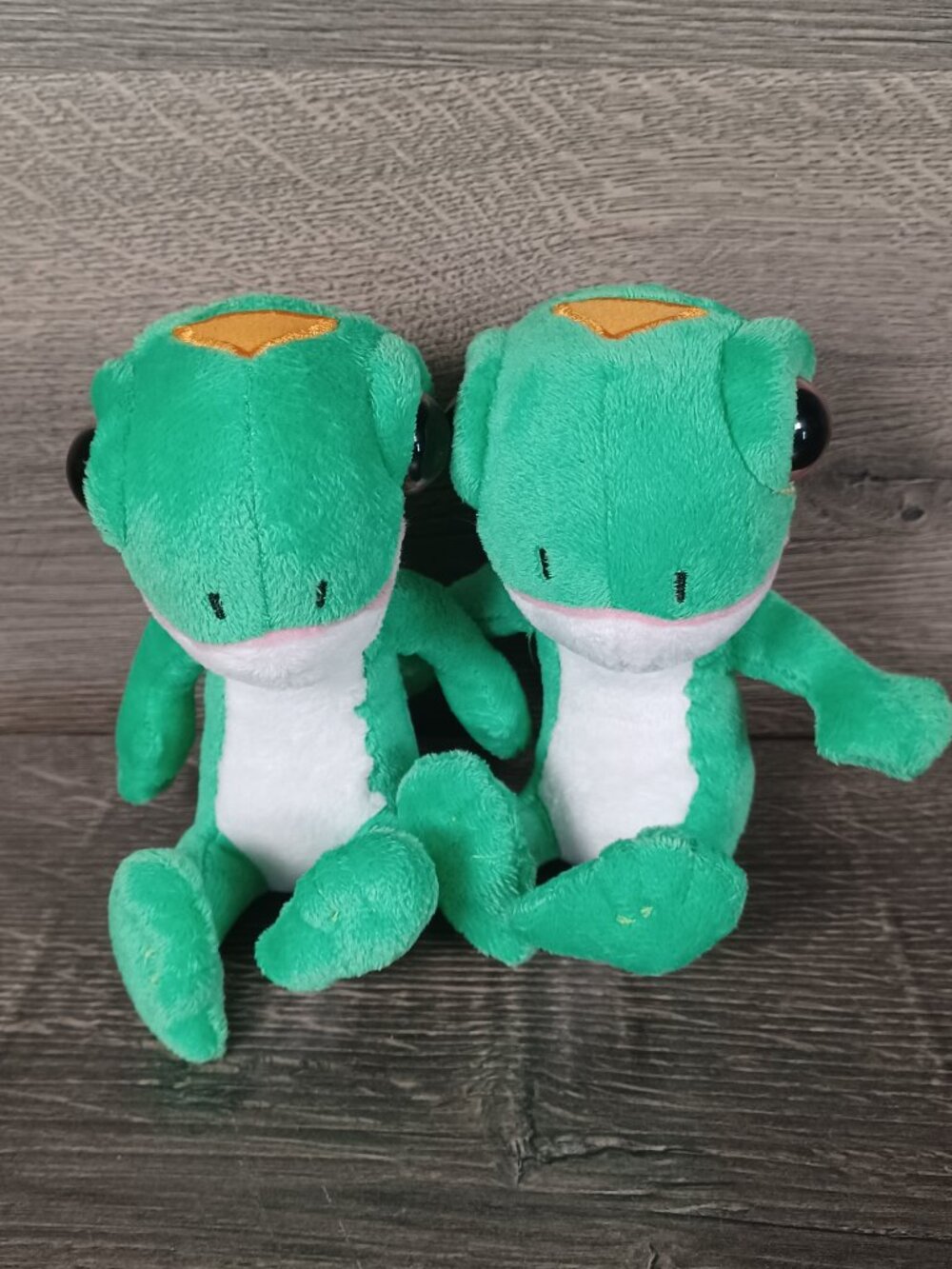 Geico Gecko Mascot Plush Stuffed Animal Lizard 6" Lot of 2